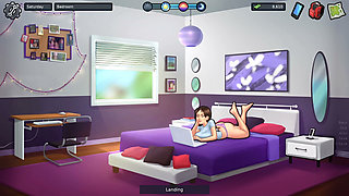 Big Tits Step Sis shocked to see Big Cock - Summertime Saga part 17