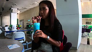 Thai GF bowling and fun at home after