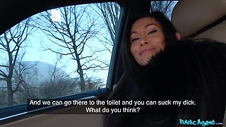 Thai Beauty's Wild Passion in Public Restroom