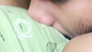 Hand Cuff in Bed and Blindfolded Bikini Removal and Pussy Lick with Insert Finger on Pussy