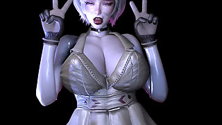 3D Huge Boobs Cosplay Model Got Her Asshole Fucked so Hard