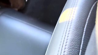 I let husband's friend creampie me during sneaky car