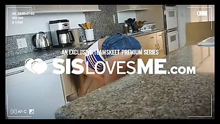 Stringent officers caught their disobedient stepdaughters making out On The Couch and join them