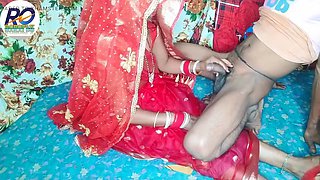 Fast time desi honeymoon video hindi audio Claire Vaise in red saree and blouse having fun