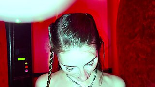 Ebony busty teen Taren Hayes shows her big boobs