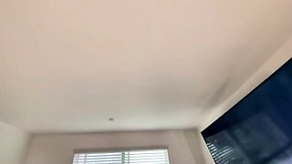 Big cock loving amateur blonde rides dick anally