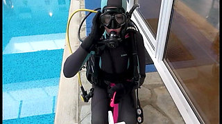 Scuba Agent Lucy Returns Underwater Diver Searches for Secret Device