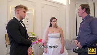 Curvy bride Taylee gets pounded in front of her fiancée