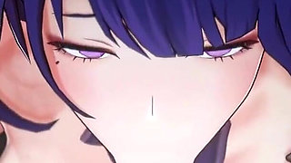 Genshin Impact - Raiden Shogun and Aether Passionate Sex Scene - Sweet Moaning - 3D Hentai Animation