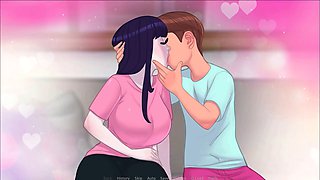 Lonely Hinata gets wild with MissKitty2K at a crazy fuck fest