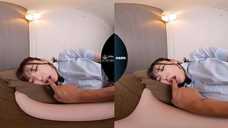 Japanese delivers sensual POV in sleeping VR passion