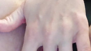 Creampied Hotwife Masturbates While Her Lover Is In The Shower