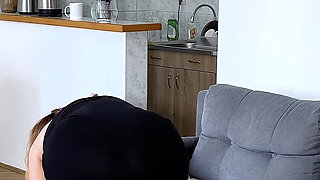 POV Caught Peeking on Stepmom & Punished with Face Sitting