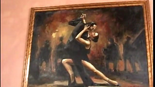 Hot chick lies on the floor upside down to get her pussy eaten by the hungry dude