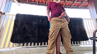A Post-party Encounter Ends with a Creampie on the Balcony