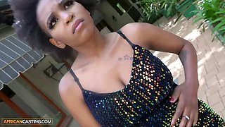 Busty Ebony Milf with Massive Tits Struggles to Maintain Composure Before Rough Pounding Leaves Her Comple