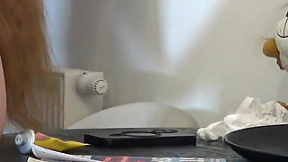 Cum Play After Slow Teasing and Edging Handjob in a Short Uniform Miniskirt to Get More Precum Before the Big Cum Load Release