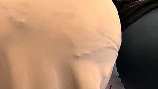 Brunette seductress working her big boobs and hot ass