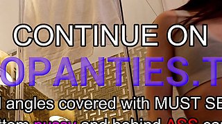 Hot and Sexy Meaty Pussy Redhead Girl Does a Show to Camera by Flashing Pussy Under Her Ripped Skirt No Panties