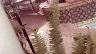 Sexy beautiful ass brunette babe outdoor solo