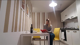 Cute Blonde Reading and Farting Hard