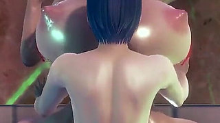 Fucking a Big Boobed Chick in the Pool - Hentai