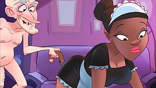 Controversial animation! Taut lil' fuckbox couldn't treat the elder stud's phat salami!