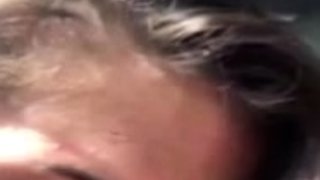 Hot Brunette Giving Blowjob in Car