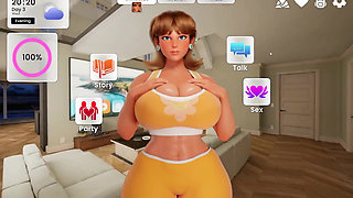 Mansion Days TABOO Hentai Game Ep.5 fucking STEPMOM THROAT in the LAUDRY ROOM while her DAUGHTERS are in the ROOM NEXT DOOR !