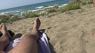 Horny French Cuckold Wife Lets Me Fuck Her Hairy Pussy On The Nude Beach