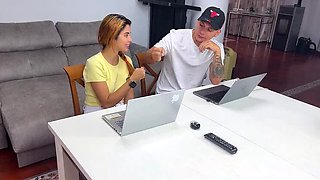 Rock Paper Scissors Sex Game Turns Into Hardcore Fuck with Horny Colombian Amateur