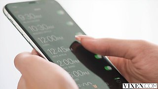 Comely bedmate's ball sucking movie