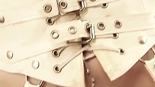 Blonde slut gets dominated by a nasty domina