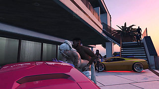 GTA 5 FRANKLIN CAPTAIN CRAZY DICK GIVING IT ALL OVER THE SAINTS GTA V