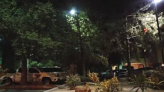 Thick BBW Wife Gives Outdoor Blowjob & Gets Doggystyle Creampie