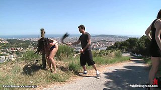 Spanish babe anal public banged