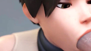 Tracer Got Bored with Guys - Tight Hole Double Penetration 3D Overwatch Animation