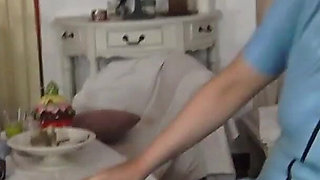 Blue Latex Dress Facesitting!