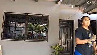 Homemade Latina Maid Blowjob and Creampie - Cheating Housewife Fuck in POV