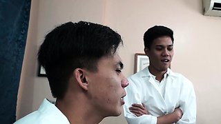 Asian doctors enjoy anal sex in office