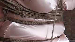 Busty MILF Denise hogtied bitgagged titgrabbed and what not