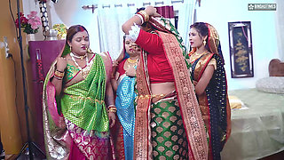 Desi Indian Tharki Sasurji Hardcore Fuck with His Four Stepdaughter at the Same Time