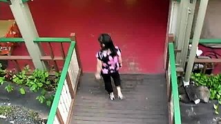 Vulva rubbing close up with blonde handling monster dildo