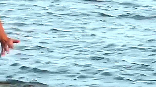 Curvy Young MILF Skinny Dipping in October