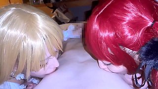 Amateur redhead shaves and masturbates