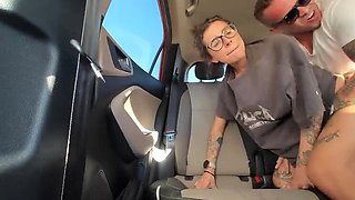 Amateur Ghomestory Babe Spreads Legs for Extreme Rough Public Car Fuck