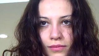 Cute Face Small Tits Teen Gets Rough Anal Threesome On