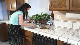 Pussy Licking Babes From France Having Fun in the Kitchen