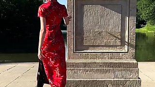 LadyPerse - Latex And Kimono In Public
